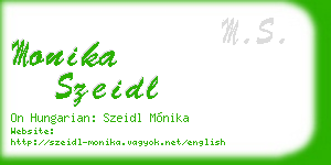 monika szeidl business card